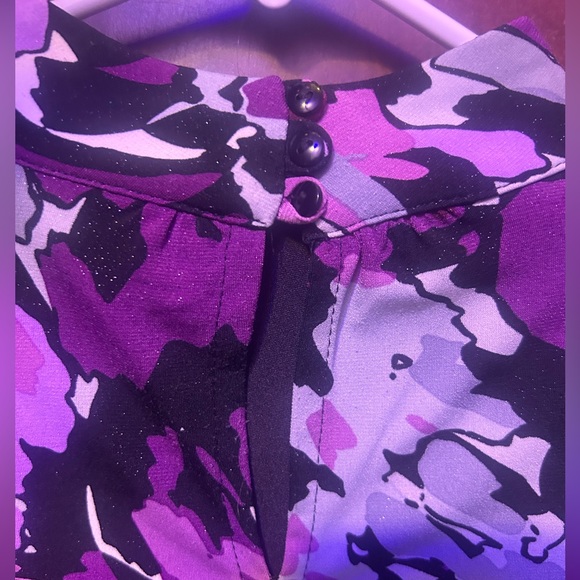 Purple blouse with shimmer over pattern - Picture 2 of 6